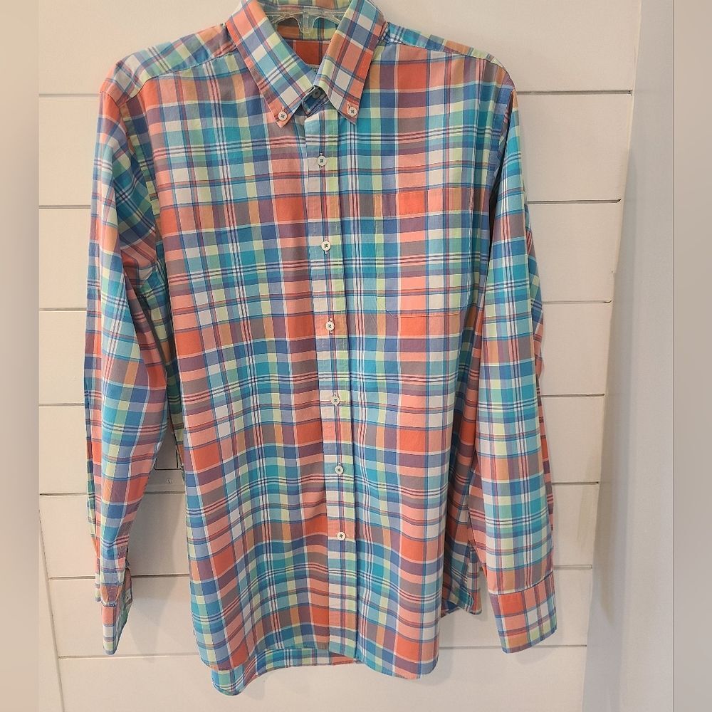 Southern Tide Men's Pastel Plaid Long Sleeve Shirt